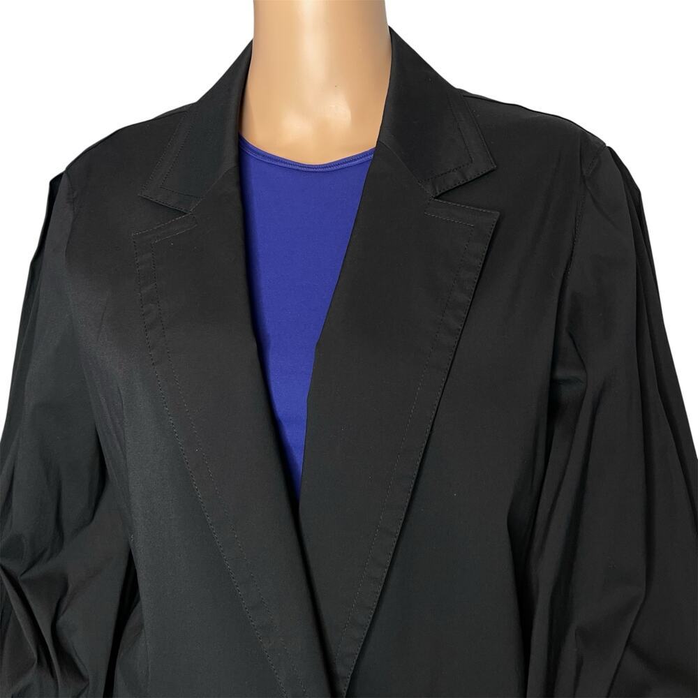 Lafayette 148 NY Tailored Stretch Blazer Black Size S Open Front Collared Jacket - Picture 11 of 11